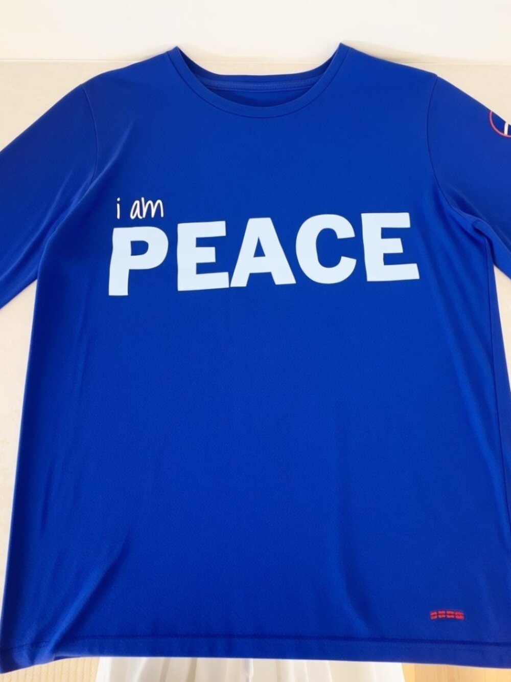 Peace Love World Love 2 Love Long-Sleeve Doni Top Medium Blue Defects - Picture 9 of 9